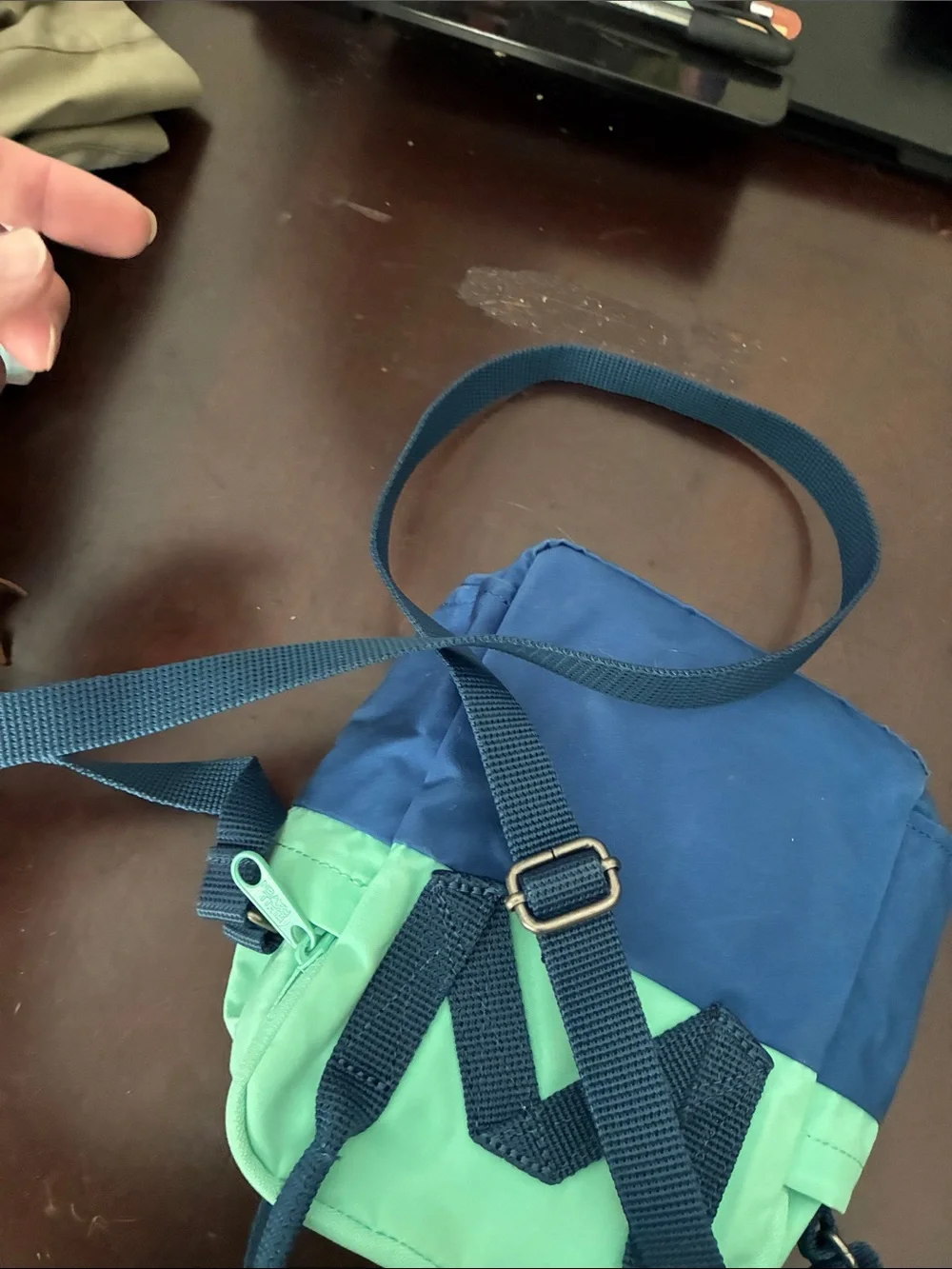 Fjallraven Kanken Kids Mini Backpack - Teal & Navy & Pink
